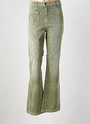 Pantalon droit stretch taille normale vert FIVE femme