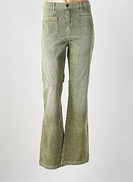 Pantalon droit stretch taille normale vert FIVE femme