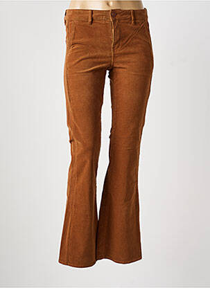 Pantalon flare stretch taille normale marron HAPPY femme