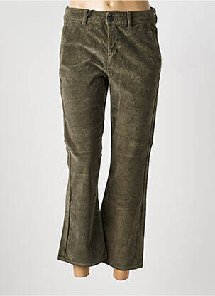 Pantalon 7/8 stretch taille normale vert HAPPY femme