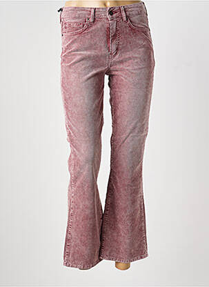 Pantalon droit stretch taille normale rouge FIVE femme