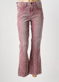 Pantalon droit stretch taille normale rouge FIVE femme