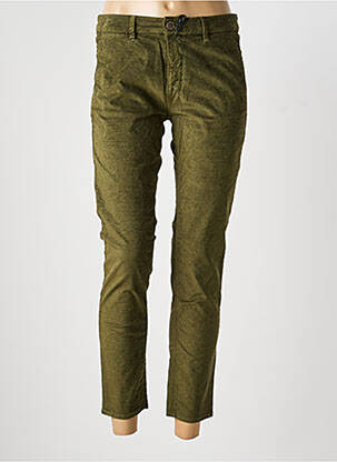 Pantalon 7/8 stretch taille normale vert FIVE femme