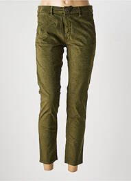 Pantalon 7/8 stretch taille normale vert FIVE femme