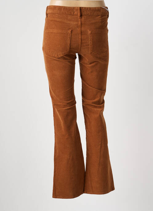 Pantalon flare stretch taille normale marron HAPPY femme