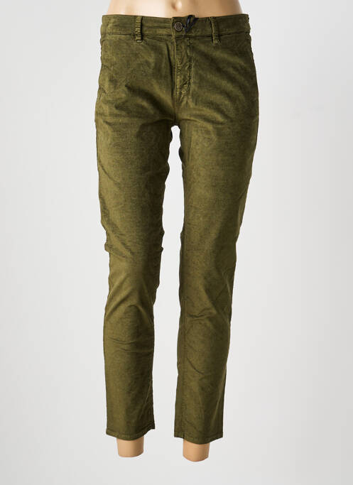 Pantalon 7/8 stretch taille normale vert FIVE femme