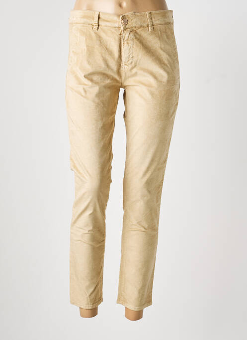 Pantalon 7/8 stretch taille normale beige FIVE femme