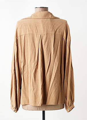 Chemisier coupe cintrée manches longues marron MAZARINE femme