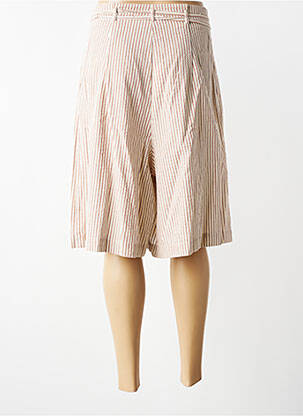 Bermuda coupe jupe culotte taille haute beige RUE MAZARINE femme