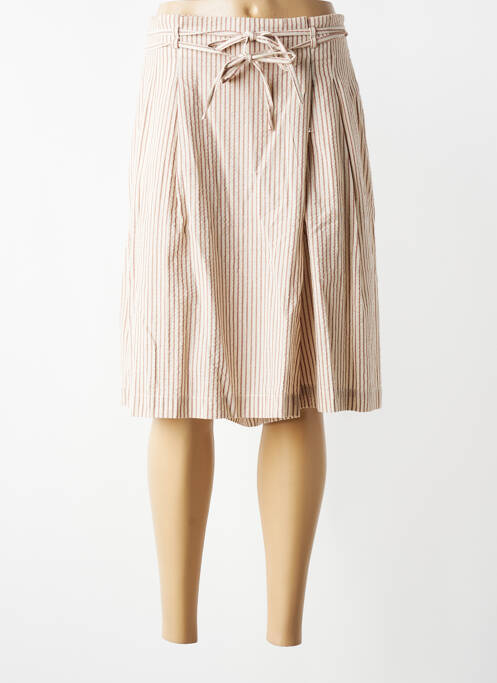 Bermuda coupe jupe culotte taille haute beige RUE MAZARINE femme