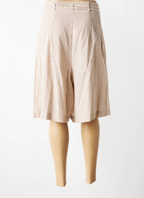 Bermuda coupe jupe culotte taille haute beige RUE MAZARINE femme