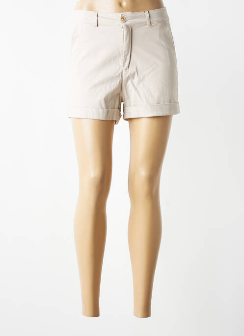 Short taille à pinces taille normale beige SARAH JOHN femme