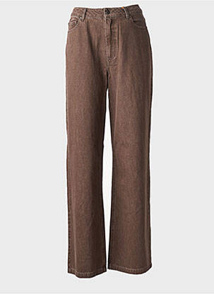 Jeans coupe droite taille normale taille normale marron CLOUD9 femme