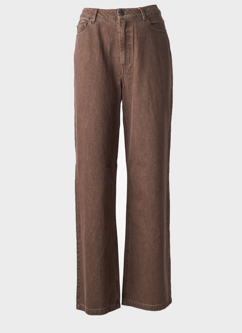Jeans coupe droite taille normale taille normale marron CLOUD9 femme