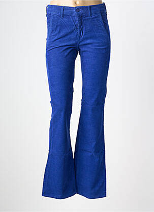 Pantalon flare stretch taille normale bleu HAPPY femme