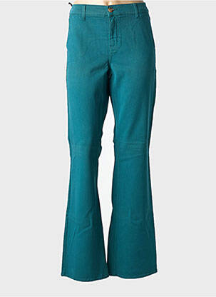 Pantalon flare stretch taille normale vert HAPPY femme