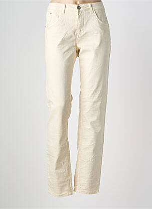 Pantalon droit stretch taille normale beige CREAM femme