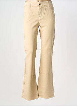 Pantalon flare stretch taille normale beige HAPPY femme