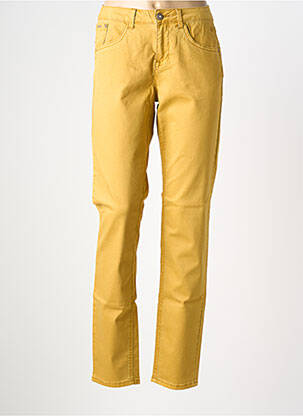 Pantalon droit stretch taille normale jaune CREAM femme