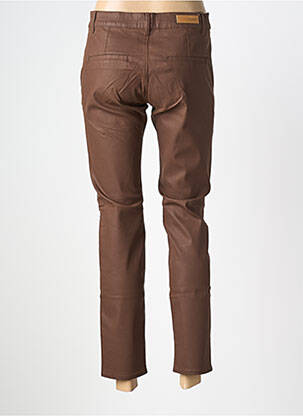 Pantalon 7/8 stretch taille normale marron HAPPY femme