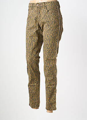 Pantalon slim stretch taille normale vert CREAM femme
