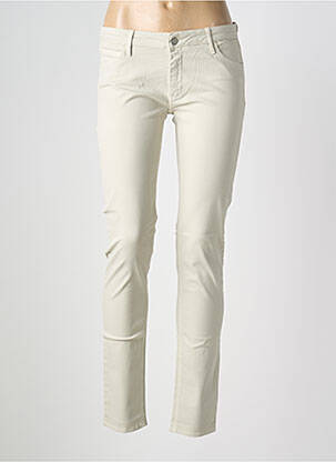 Pantalon slim stretch taille normale beige REIKO femme