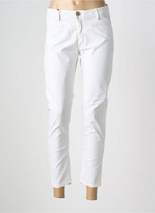 Pantalon 7/8 stretch taille normale blanc DENIM STUDIO femme
