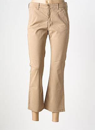 Pantalon 7/8 stretch taille normale marron HAPPY femme