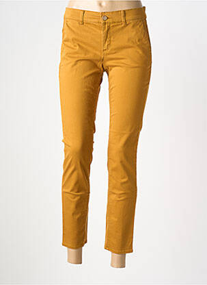 Pantalon 7/8 stretch taille normale orange HAPPY femme