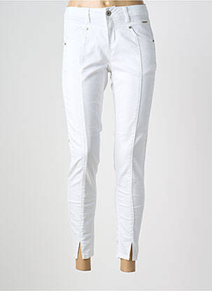 Pantalon 7/8 stretch taille normale blanc CREAM femme
