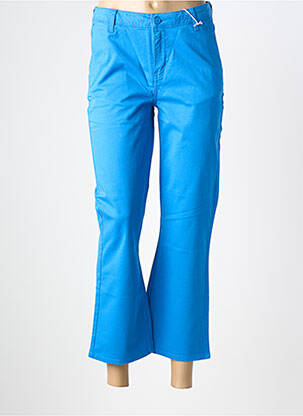 Pantalon 7/8 stretch taille normale bleu HAPPY femme