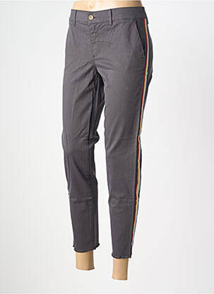 Pantalon 7/8 stretch taille normale gris HAPPY femme