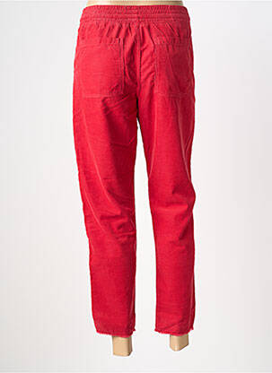 Pantalon 7/8 taille élastique taille normale rouge HAPPY femme