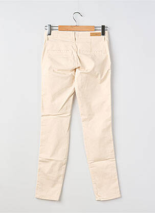 Pantalon chino tissage popeline taille normale beige HAPPY femme