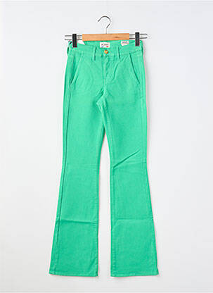 Pantalon flare stretch taille normale vert HAPPY femme