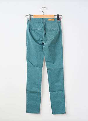 Pantalon chino tissage popeline taille normale bleu HAPPY femme