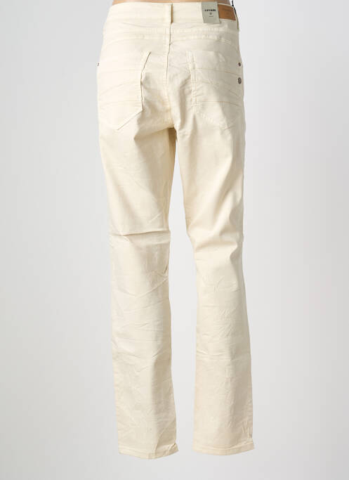 Pantalon droit stretch taille normale beige CREAM femme
