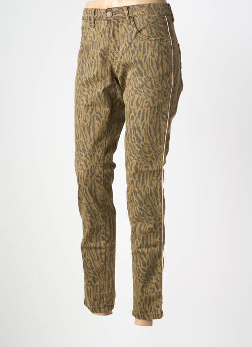 Pantalon slim stretch taille normale vert CREAM femme