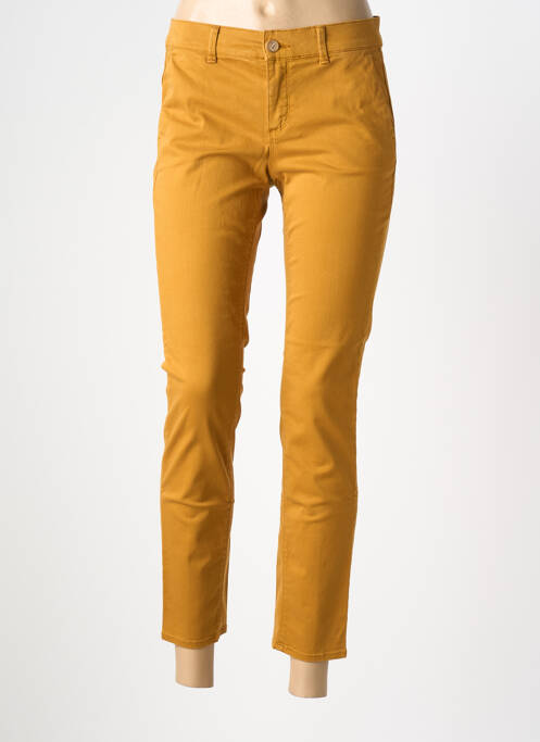 Pantalon 7/8 stretch taille normale orange HAPPY femme