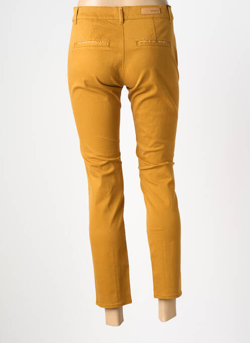 Pantalon 7/8 stretch taille normale orange HAPPY femme