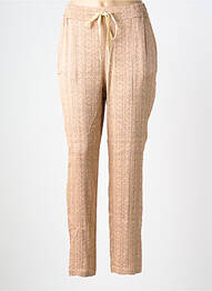 Pantalon slim taille élastique taille normale beige YAYA femme