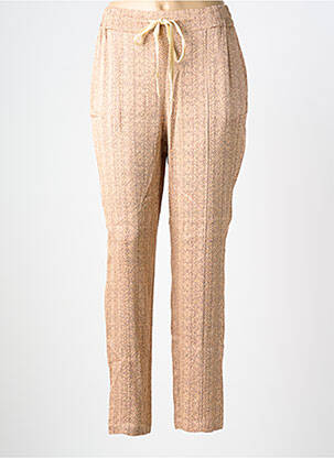 Pantalon slim taille élastique taille normale beige YAYA femme