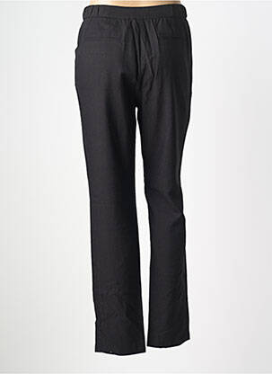 Pantalon chino fermeture zippée sous rabat boutonné taille haute noir SEE U SOON femme
