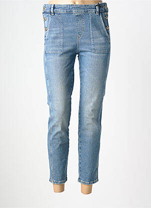 Jeans coupe slim stretch taille haute bleu FREEMAN T.PORTER femme