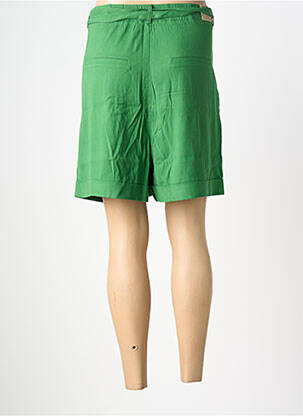 Short fermeture zippée sous rabat boutonné taille haute vert CLOUD9 femme