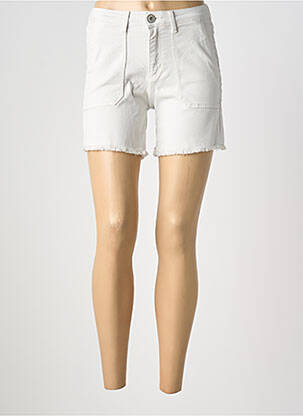 Short tissage denim taille haute gris DENIM STUDIO femme