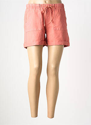 Short tissage denim taille normale orange FIVE femme