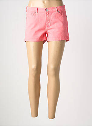 Short tissage denim taille basse rose DENIM STUDIO femme