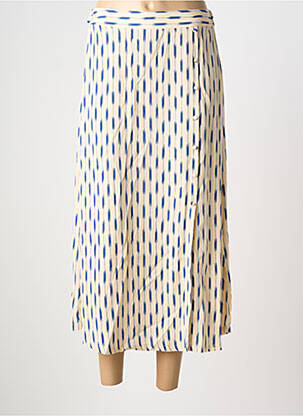 Jupe longue tissage crêpe beige YERSE femme