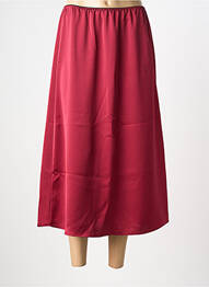 Jupe longue coupe fluide rouge TOUPY femme